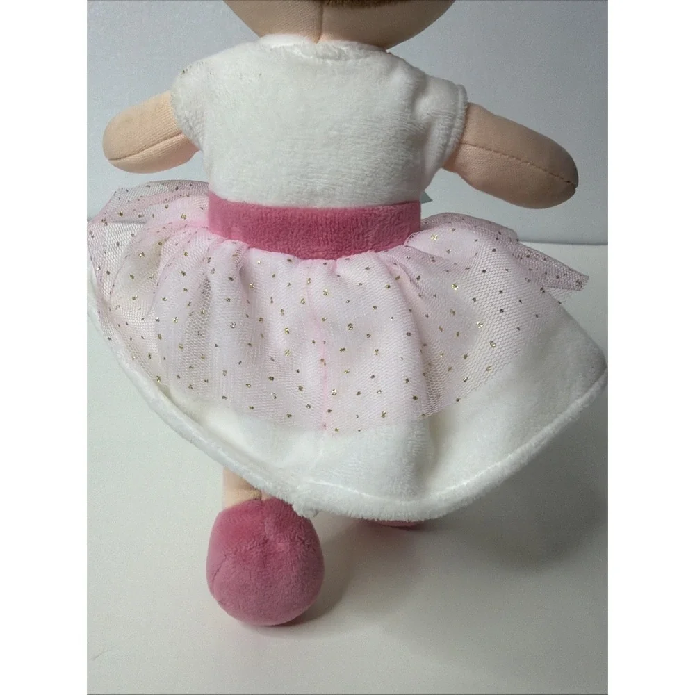 Jolijou Paris Doudou et Compagnie Ballerina Plush Doll Pink Gold Tutu 11